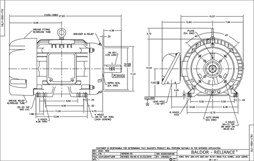 ABB Baldor CECP84104T-5 | 30HP, 1770RPM, 3PH, 60HZ, 286TC, TEFC, F1