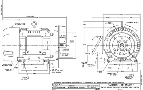 ABB Baldor CECP84107T-4 | 25HP, 3520RPM, 3PH, 60HZ, 284TSC, TEFC, F1