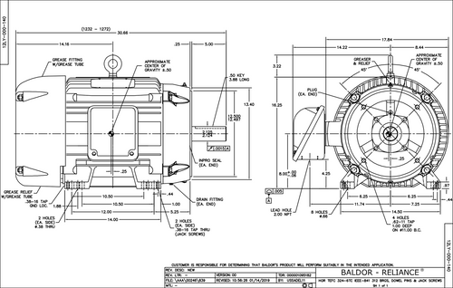 ABB Baldor CECP84110T-4 | 40HP, 1770RPM, 3PH, 60HZ, 324TC, TEFC, F1