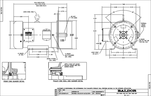 ABB Baldor CEDM3611T | 3HP, 1760RPM, 3PH, 60HZ, 182TC, 3632M, TEFC, F1