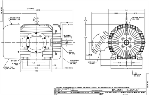 ABB Baldor CPX25226T | 50M 2P XPFC HOR 256T TSTATS CP FEAT INV