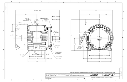 ABB Baldor ECP3663T-5 | 5HP, 3500RPM, 3PH, 60HZ, 184T, 0634M, TEFC, F1