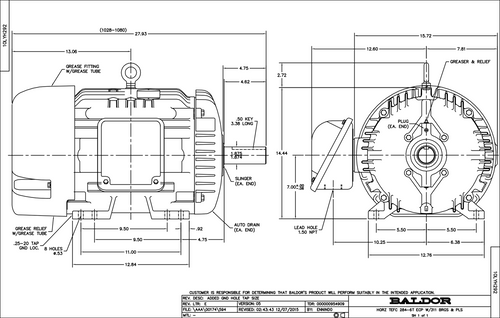 ABB Baldor ECP4104T-5 | 30HP, 1770RPM, 3PH, 60HZ, 286T, 1060M, TEFC, F1