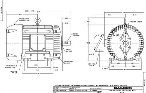 ABB Baldor ECP4109T | 40HP, 3540RPM, 3PH, 60HZ, 324TS, 1240M, TEFC, F