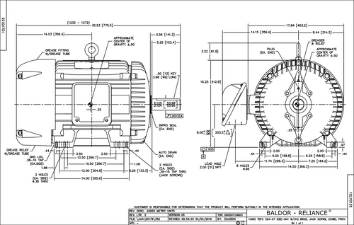 ABB Baldor ECP84110T-5 | 40HP, 1770RPM, 3PH, 60HZ, 324T, TEFC, F1