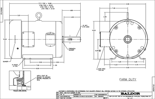 ABB Baldor EGDM3714T | 10HP, 1770RPM, 3PH, 60HZ, 215TZ, 3752M, TEFC, F