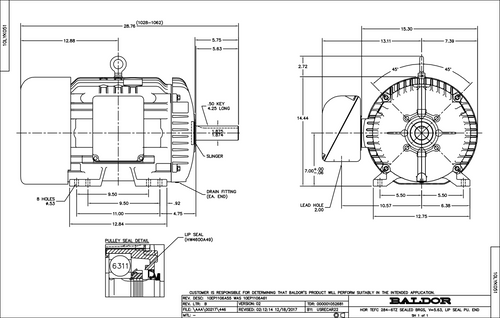 ABB Baldor EGDM4104T | 30HP, 1760RPM, 3PH, 60HZ, 286TZ, 1056M, TEFC, F