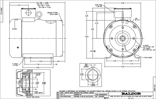 ABB Baldor EHPM3714T | 10HP, 1770RPM, 3PH, 60HZ, 215TYZ, 3752M, TEFC