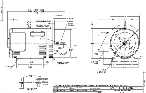 ABB Baldor EJMM2524T | 15HP, 1180RPM, 3PH, 60HZ, 284JM, 4038M, OPSB, F