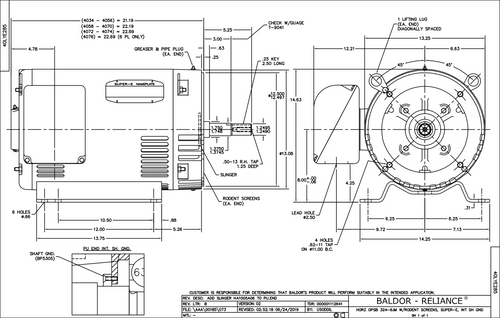 ABB Baldor EJMM2539T-G | 64M 4P OPSB HOR 324JM SE