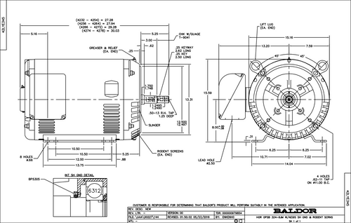 ABB Baldor EJMM2543T-G | 56M 4P OPSB HOR 326JM SE