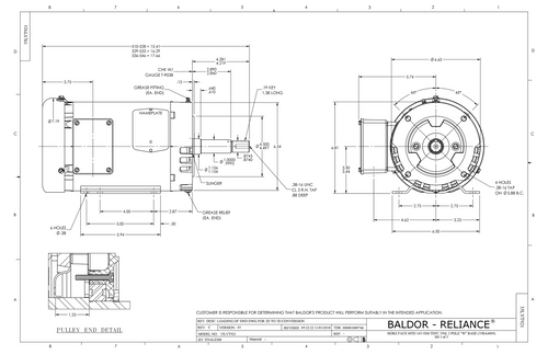 ABB Baldor EJMM3550T-5 | 1.5HP, 3500RPM, 3PH, 60HZ, 143JM, 3520M, TEFC