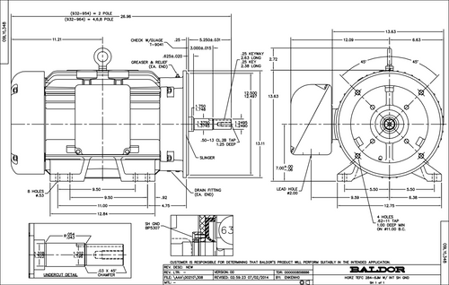 ABB Baldor EJMM4107T-G | 44M 2P TEFC HOR 284JM SE