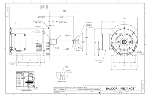 ABB Baldor EJPM3154T | 1.5HP, 1755RPM, 3PH, 60HZ, 145JP, 3522M, OPSB