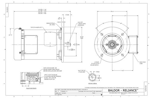ABB Baldor EMVM3550D | 1.1KW, 3500RPM, 3PH, 60HZ, D80D, 3520M, TEFC, B