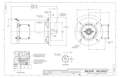 ABB Baldor EMVM3558D | 1.5KW, 1755RPM, 3PH, 60HZ, D90LD, 3528M, TEFC