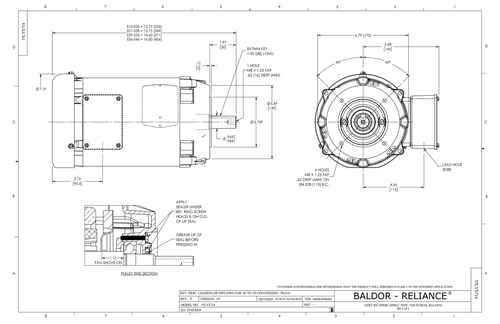 ABB Baldor EMVM3559C | 2.2KW, 3450RPM, 3PH, 60HZ, D90LC, 3532M, TEFC