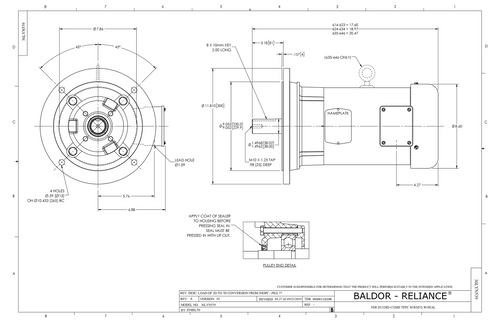 ABB Baldor EMVM3709D | 5.5KW, 3450RPM, 3PH, 60HZ, D132D, 3646M, TEFC