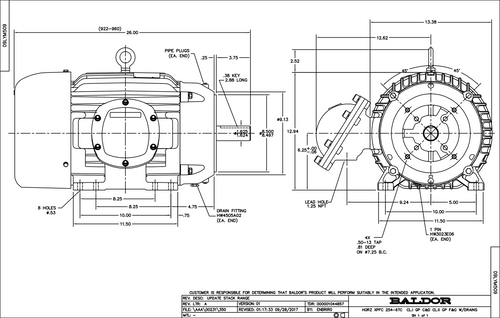 ABB Baldor IDXCM7556T-C | 20HP, 1770RPM, 3PH, 60HZ, 256TC, 0960M, XPFC, F