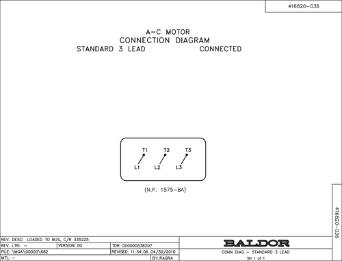 ABB Baldor OF33125T | 125HP, 1140RPM, 3PH, 60HZ, 449T, OPEN, F