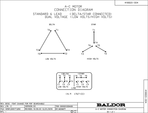 ABB Baldor OF4404T | 75HP, 1130RPM, 3PH, 60HZ, 444T, A4488M, TEFC, F