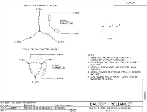 ABB Baldor VEBM3554T-5S | 1.5HP, 1760RPM, 3PH, 60HZ, 145TC, 3526M, TEFC