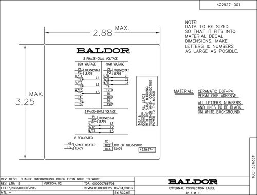 ABB Baldor ZDBRPM21304C | 30HP, 1750RPM, 3PH, 60HZ, 2162C, TEBC, FOOT