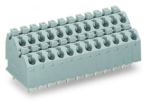 Wago  (12 PK) 250-710 | Double-deck PCB terminal block, push-button, 1.5 mm, Pin spacing 5 mm, 2 x 10-pol