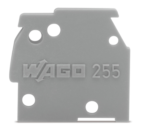 Wago  (100 PK) 255-100 | End plate, snap-fit type, 1 mm thick