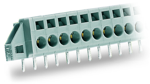Wago  (50 PK) 231-608/017-000 | Through-panel PCB terminal strip, angled solder pin 1x1.2 mm, 8-pole, wit