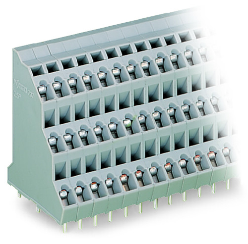 Wago  (8 PK) 737-124 | Triple-deck PCB terminal block, 2.5 mm, Pin spacing 5 mm, 3 x 24-pole, CAGE CLAMP