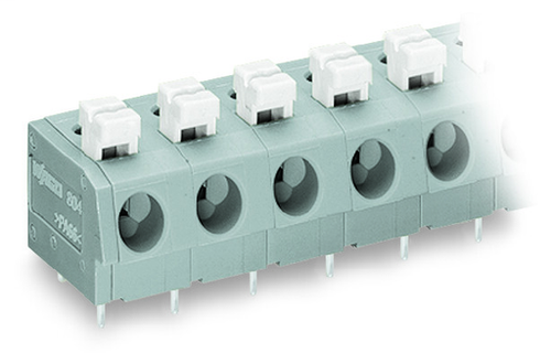 Wago  (25 PK) 804-306 | PCB terminal block, Push-button, 2.5 mm, Pin spacing 7.5 mm, 6-pole, Push-in CAGE