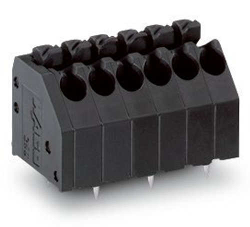 Wago  (50 PK) 250-206/353-604 | THR PCB terminal block, Push-button, 1.5 mm, Pin spacing 3.5 mm, 6-pole,