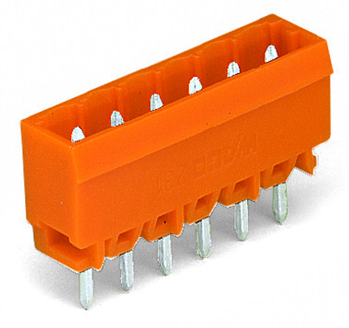 Wago  (50 PK) 231-376/001-000 | THT male header, 1.2 x 1.2 mm solder pin, straight, Pin spacing 5.08 mm,