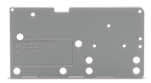 Wago  (100 PK) 742-150 | End plate, snap-fit type, 1.5 mm thick