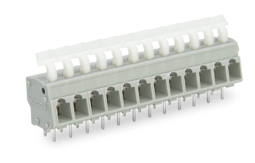 Wago  (25 PK) 257-459 | PCB terminal block, Push-button, 2.5 mm, Pin spacing 5/5.08 mm, 9-pole, CAGE CLAM