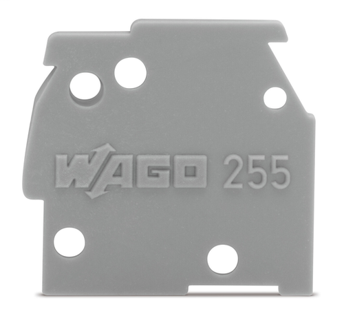 Wago  (100 PK) 255-200 | End plate, snap-fit type, 1 mm thick