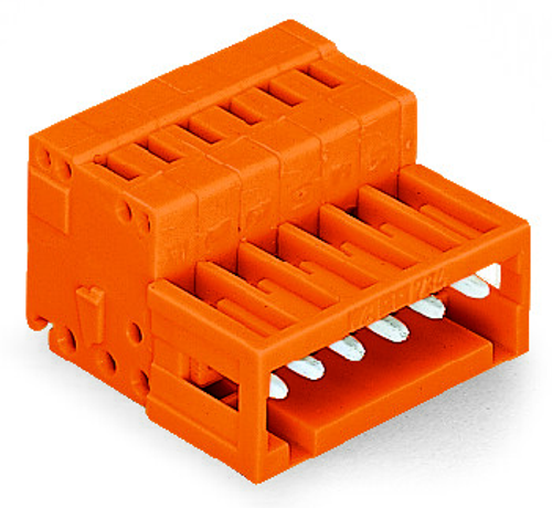 Wago  (50 PK) 734-344 | 1-conductor male connector, 100% protected against mismating, 1.5 mm, Pin spacing