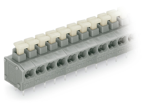 Wago  (70 PK) 235-453/331-000 | 2-conductor PCB terminal block, Push-button, 0.75 mm, Pin spacing 5/5.08