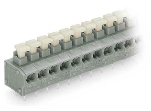 Wago  (20 PK) 235-460/331-000 | 2-conductor PCB terminal block, Push-button, 0.75 mm, Pin spacing 5/5.08