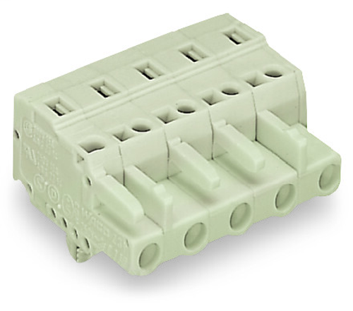 Wago  (100 PK) 721-202/008-000 | 1-conductor female plug, 100% protected against mismating, Snap-in mount