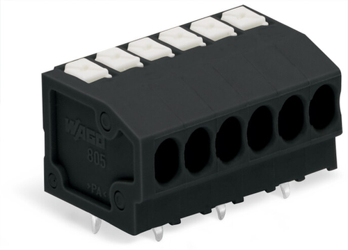 Wago  (105 PK) 805-303/200-604 | THR PCB terminal block, push-button, 1.5 mm, Pin spacing 3.5 mm, 3-pole,