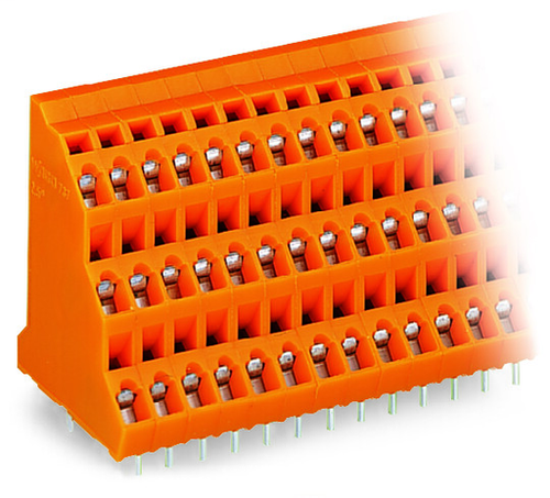 Wago  (16 PK) 737-412 | Triple-deck PCB terminal block, 2.5 mm, Pin spacing 5.08 mm, 3 x 12-pole, CAGE CL