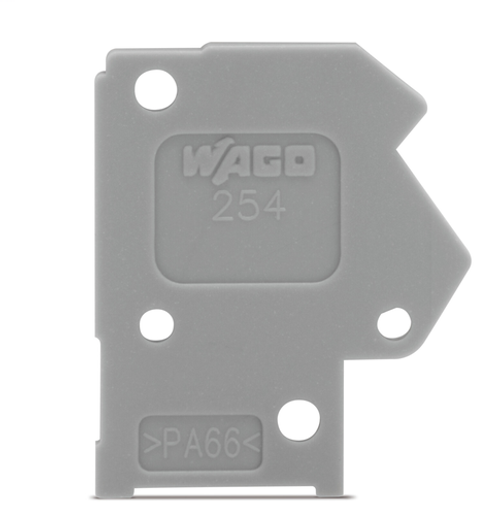 Wago  (100 PK) 254-700 | End plate, 1 mm thick, snap-fit type
