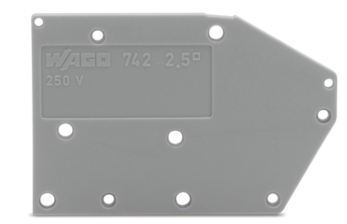 Wago  (100 PK) 742-800 | End plate, snap-fit type, 1.5 mm thick