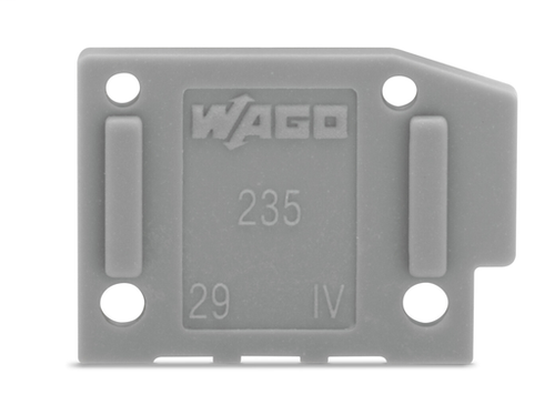Wago  (100 PK) 235-500 | End plate, snap-fit type, 1 mm thick