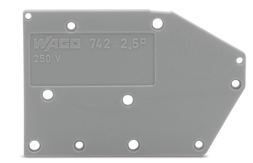 Wago  (100 PK) 742-400 | End plate, snap-fit type, 1.5 mm thick