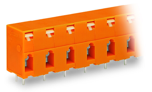 Wago  (15 PK) 741-608 | PCB terminal block, Push-button, 2.5 mm, Pin spacing 10.16 mm, 8-pole, CAGE CLAMP