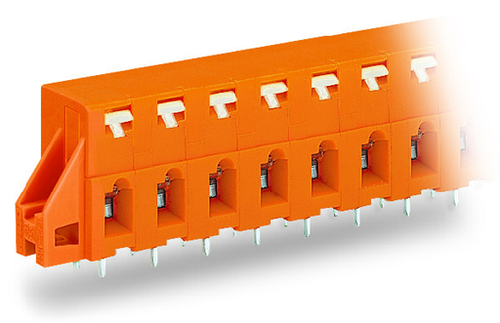 Wago  (25 PK) 741-424 | PCB terminal block, push-button, 2.5 mm, Pin spacing 7.62 mm, 4-pole, CAGE CLAMP,