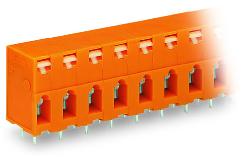 Wago  (40 PK) 741-404 | PCB terminal block, Push-button, 2.5 mm, Pin spacing 7.62 mm, 4-pole, CAGE CLAMP